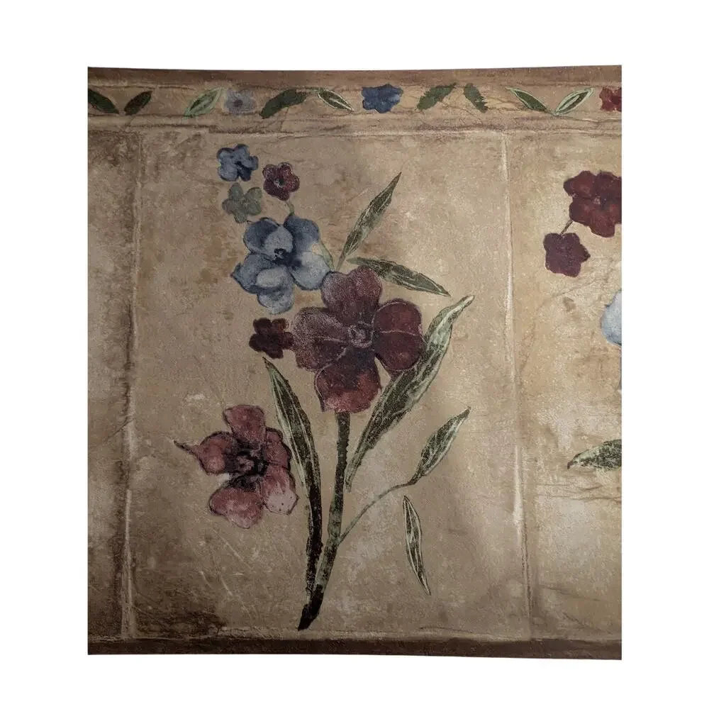 Norwall Floral Prepasted Wallpaper Border 3 Rolls